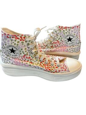 Converse Floral Platform Chuck Taylor Move High Tops Size 10.5